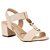 Sandália Feminina Salto Bloco Nature - Creme - Modare Ultraconforto - Imagem 1