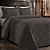 Jogo de Colcha Urban Linen - Casal - Chumbo - Rozac - Imagem 1