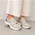 Tênis Feminino Casual Gaia Metalizado - Off White e Cinza - Vizzano - Imagem 3