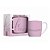 Caneca de Porcelana Urban Rosa Fé e Força 300ml - Brasfoot - Imagem 1