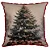 Almofada Natalina com Cordonê - Árvore de Natal 445578 - 43x43cm - Belchior - Imagem 1