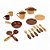 Kit Cozinha Infantil Tateti 13 Peças - Bege e Marrom - Calesita - Imagem 1