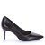 Scarpin Salto Alto Couro Bulgari Preto - Lia Line - Imagem 2