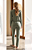 Pijama Longo Olivia- Viscolycra - Verde - Imagem 2
