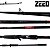 Vara para carretilha ZEEO Destiny 8'0" (2,40m) 50Lbs DTY C50 802H 2 Partes - Imagem 1