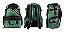 Mochila Albatroz AF17-0110 - Com 4 Estojos Green - Imagem 5