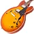 Guitarra Vintage semi-acústica VSA500HB Reissued Honeyburst - Imagem 2