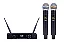Microfone sem fio duplo mão UHF DYLAN DW-602 MAX Multi-frequência - Imagem 1