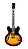 Guitarra Shelter SWF Semiacústica Corpo Maple, Escala Purple Heart, Captação Wilkinson HH, Sunburst - Imagem 1