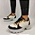 Tênis Chunky Sneaker Energy Branco com Preto e Bronze - Imagem 1
