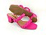 Sandália Tamanco Rosa Pink com Tiras Trançadas Tressê Salto Grosso Baixo 5 cm - Imagem 7