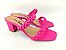 Sandália Tamanco Rosa Pink com Tiras Trançadas Tressê Salto Grosso Baixo 5 cm - Imagem 6