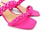 Sandália Tamanco Rosa Pink com Tiras Trançadas Tressê Salto Grosso Baixo 5 cm - Imagem 2