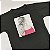 Camiseta Feminina T-Shirt Luxo Preta com Acessórios Estampa Mulher Vestido Rosa - Imagem 1
