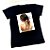 Camiseta Feminina T-Shirt Luxo Preta com Acessórios Estampa Mulher Vestindo Oncinha Laço - Imagem 4