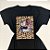 Camiseta Feminina T-Shirt Luxo Preta com Acessórios Estampa Mulher na Poltrona - Imagem 1