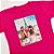 Camiseta Feminina T-Shirt Luxo Rosa Pink com Acessórios Estampa Paris Torre Eiffel - Imagem 1
