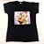 Camiseta Feminina T-Shirt Luxo Preta com Acessórios Estampa Mulher Lilás - Imagem 2