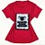 Camiseta Feminina T-Shirt Luxo Vermelha com Acessórios Estampa Cachorro Bad Dog - Imagem 1