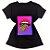 Camiseta Feminina T-Shirt Luxo Preta com Acessórios Estampa Boca Kiss - Imagem 1