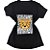 Camiseta Feminina T-Shirt Luxo Preta com Acessórios Estampa Onça em Zebra - Imagem 1