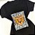 Camiseta Feminina T-Shirt Luxo Preta com Acessórios Estampa Onça em Zebra - Imagem 3