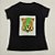 Camiseta Feminina T-Shirt Luxo Preta com Acessórios Estampa Onça Raio Verde - Imagem 2