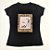 Camiseta Feminina T-Shirt Luxo Preta com Acessórios Estampa Scarpin Onça - Imagem 4