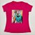 Camiseta Feminina T-Shirt Luxo Rosa Pink com Acessórios Estampa Bolsa Peixinho - Imagem 4