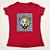 Camiseta Feminina T-Shirt Luxo Vermelha com Acessórios Estampa Onça Rainha - Imagem 4
