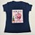 Camiseta Feminina T-Shirt Luxo Azul Marinho com Acessórios Estampa Revista Vogue - Imagem 4