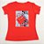 Camiseta Feminina T-Shirt Luxo Laranja com Acessórios Estampa Bolsa com Laço - Imagem 4