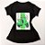 Camiseta Feminina T-Shirt Luxo Preta com Acessórios Estampa Moto 1964 - Imagem 3