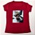 Camiseta Feminina T-Shirt Luxo Marsala com Acessórios Estampa Cachorro Yorkshire - Imagem 2