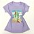 Camiseta Feminina T-Shirt Luxo Lilás com Acessórios Estampa Picolé Sereia - Imagem 2