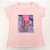 Camiseta Feminina T-Shirt Luxo Rosa Claro Bebê com Acessórios Estampa Sandália Rosa - Imagem 1