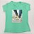 Camiseta Feminina T-Shirt Luxo Verde Água Bebê com Acessórios Estampa Tênis Branco - Imagem 1