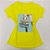 Camiseta Feminina T-Shirt Luxo Amarela com Acessórios Estampa Bolsa - Imagem 1