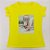 Camiseta Feminina T-Shirt Luxo Amarela com Acessórios Estampa Tênis Bolsa - Imagem 2