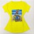Camiseta Feminina T-Shirt Luxo Amarela com Acessórios Estampa Bolsa Olho Grego - Imagem 1