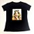 Camiseta Feminina T-Shirt Luxo Preta com Acessórios Estampa Princesa - Imagem 2