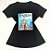 Camiseta Feminina T-Shirt Luxo Preta com Acessórios Estampa Paris Parque - Imagem 1