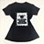 Camiseta Feminina T-Shirt Luxo Preta com Acessórios Estampa Cachorro Bad Dog - Imagem 1