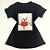 Camiseta Feminina T-Shirt Luxo Preta com Acessórios Estampa Poodle Roupinha - Imagem 1