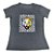 Camiseta Feminina T-Shirt Luxo Cinza Escuro com Acessórios Estampa Onça Rainha - Imagem 3