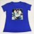 Camiseta Feminina T-Shirt Luxo Azul Royal com Acessórios Estampa Mulher Jeans - Imagem 3