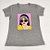 Camiseta Feminina T-Shirt Luxo Cinza Mescla com Acessórios Estampa Tranquila Igual Furacão - Imagem 2