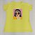Camiseta Feminina T-Shirt Luxo Amarela Bebê com Acessórios Estampa Tranquila Igual Furacão - Imagem 3