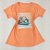 Camiseta Feminina T-Shirt Luxo Laranja Claro Coral com Acessórios Estampa Bolsa Verde - Imagem 4