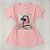 Camiseta Feminina T-Shirt Luxo Rosa Claro Bebê com Acessórios Estampa Bolsa Rosa - Imagem 1